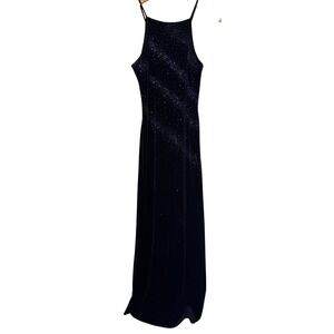 90s black prom dress Vintage 90s Bias Cut Prom Dress Noir – Call Me The Breeze main image 1